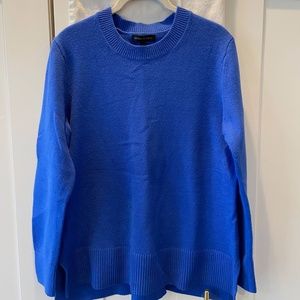 Banana Republic Women's Super Soft Cotton Hi-Low Hem Sweater - Blue Iris Large